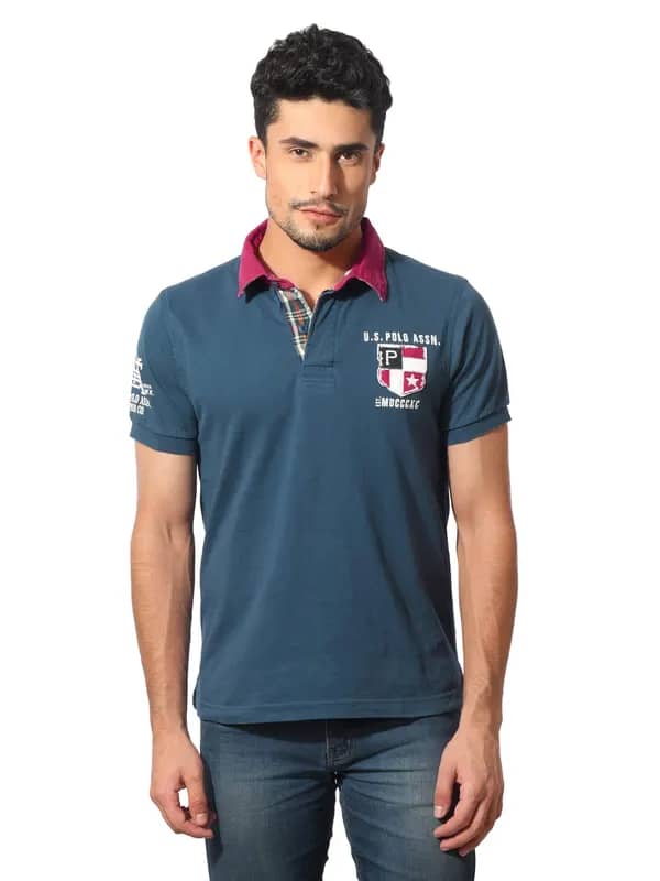 U.S. Polo Assn. Denim Co. Men Navy Blue T-Shirt