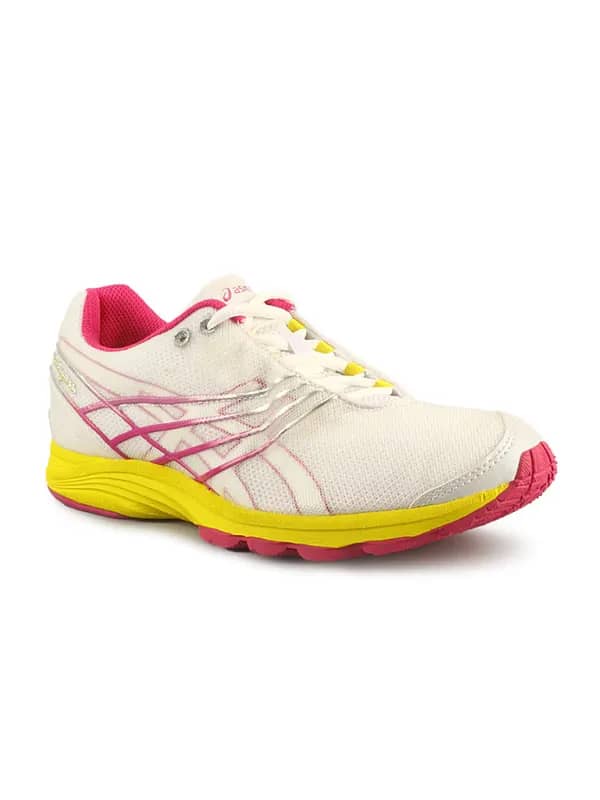 Asics Women Gel Cushioning White Pink Lime Shoe