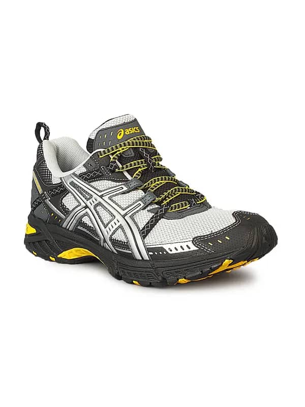 Asics Men's Gel Cushioning Running Black Yellow Silver Shoe