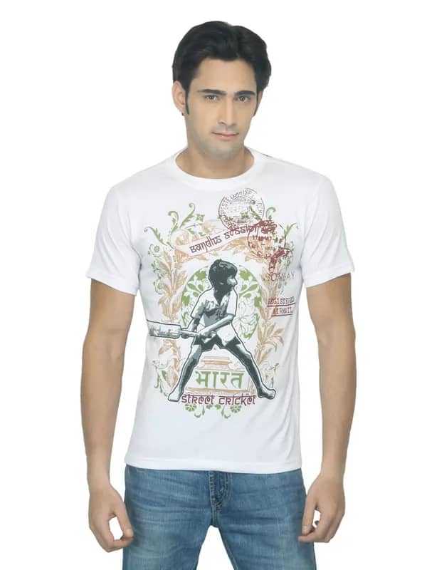 Classic Polo Men Printed White T-shirt
