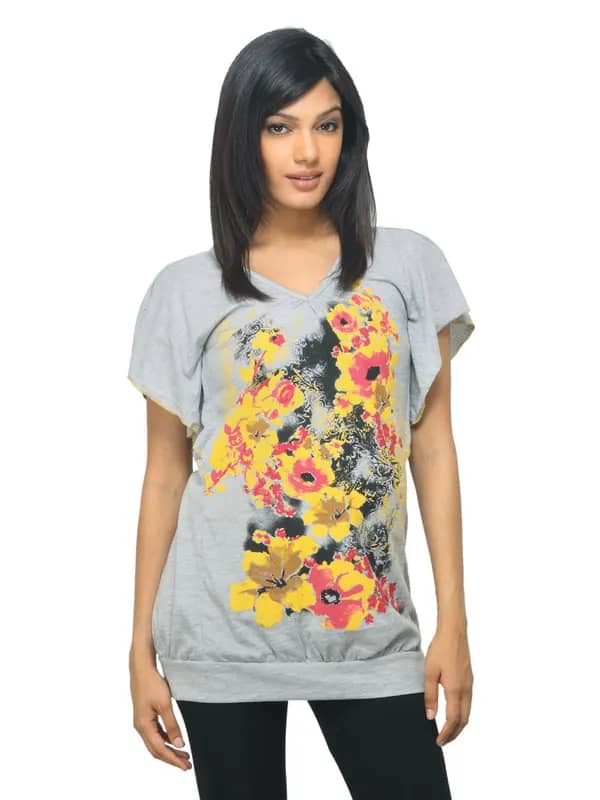 Sepia Women Printed Grey Top