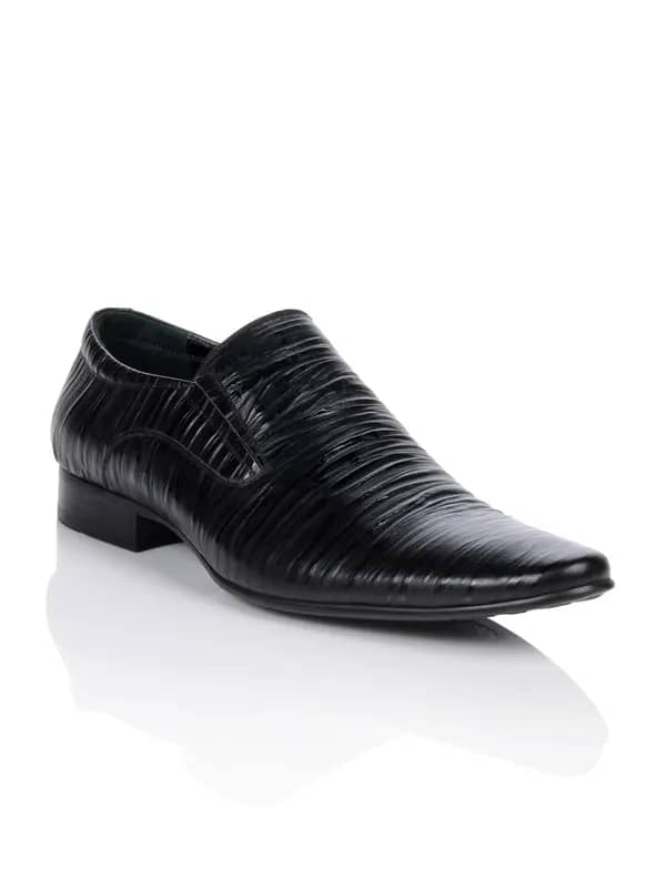 Homme Men Black Semi Formal Shoes