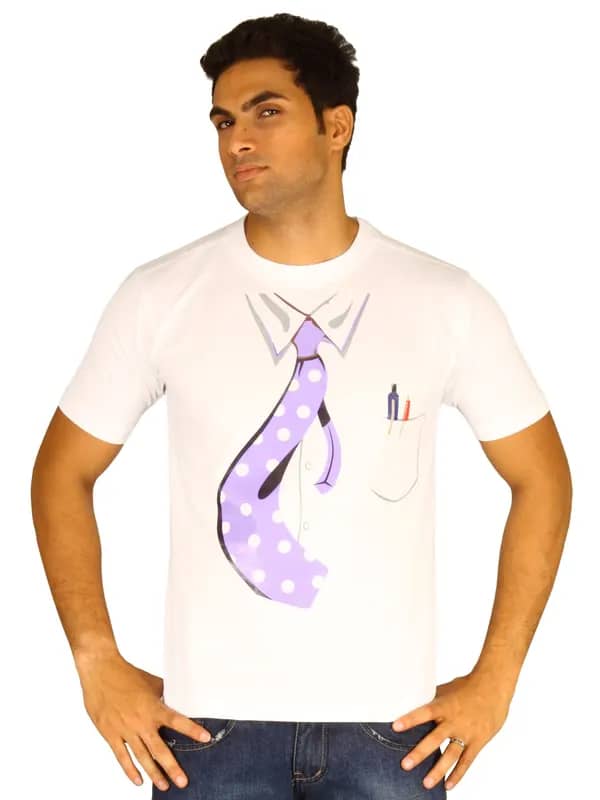 Myntra Men's Executive White T-shirt