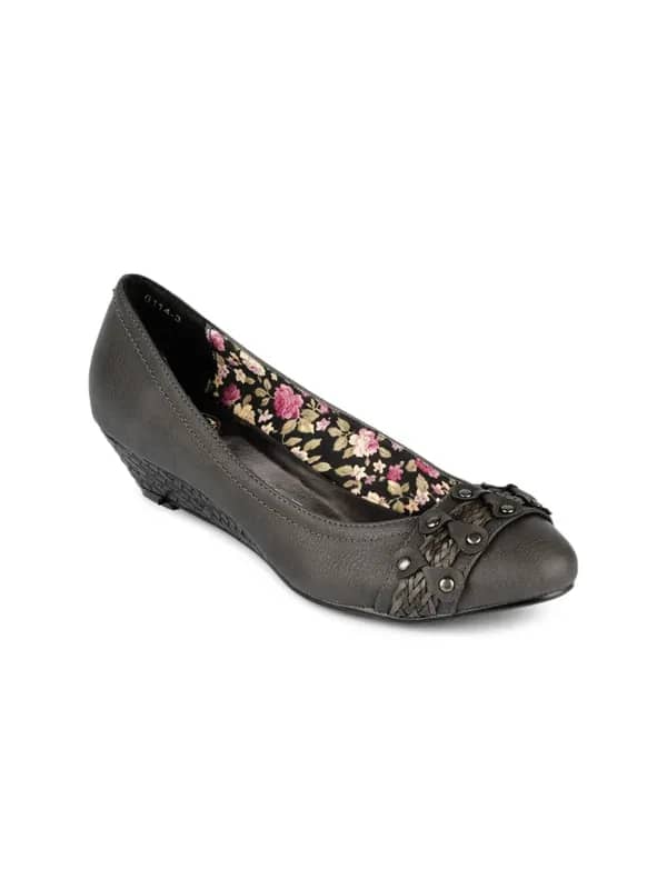 Cobblerz Women Charcoal Grey Wedges