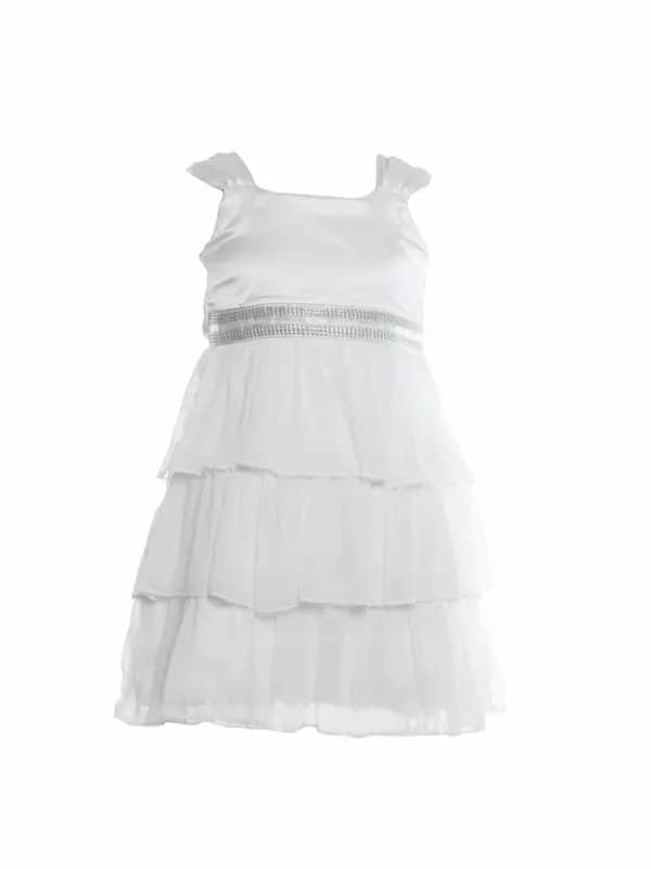 Palm Tree Girls White Dress