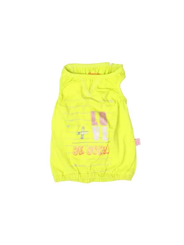 Doodle Girls Printed Lime Green Top