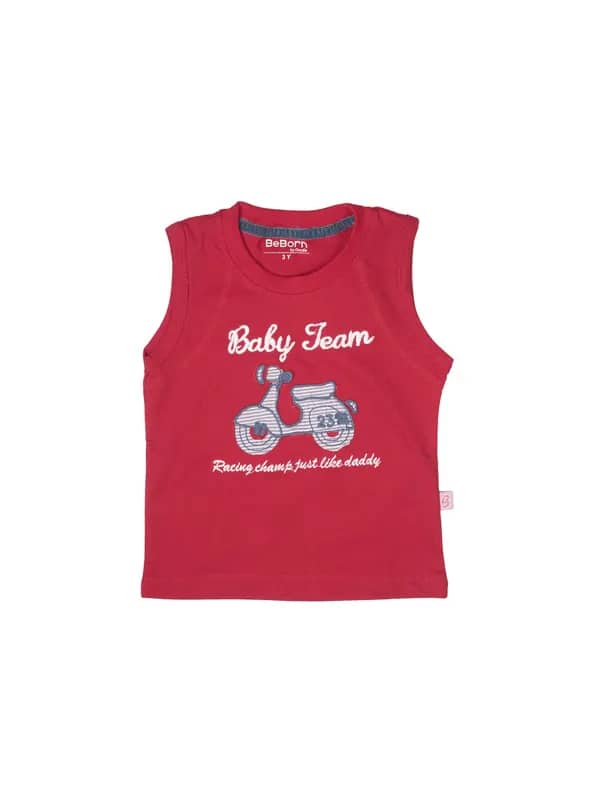 Doodle Boys Printed Red T-shirt