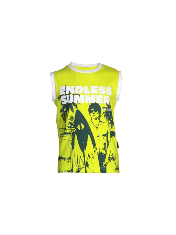 Doodle Boys Printed Green T-shirt