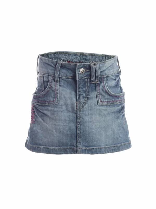 Gini and Jony Girls Washed Blue Skirt