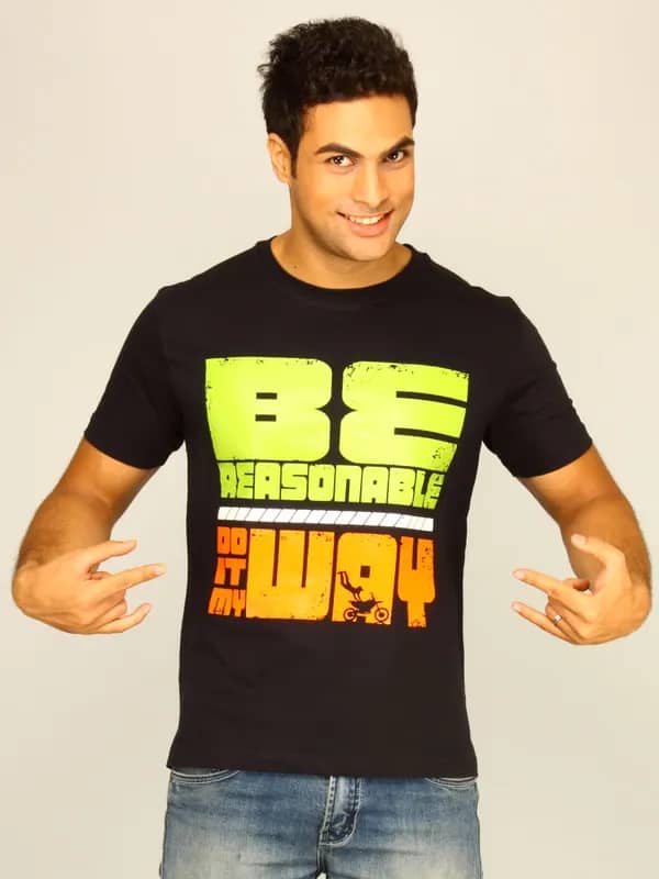 Myntra Mens Be Reasonable,Do It My Way T-shirt