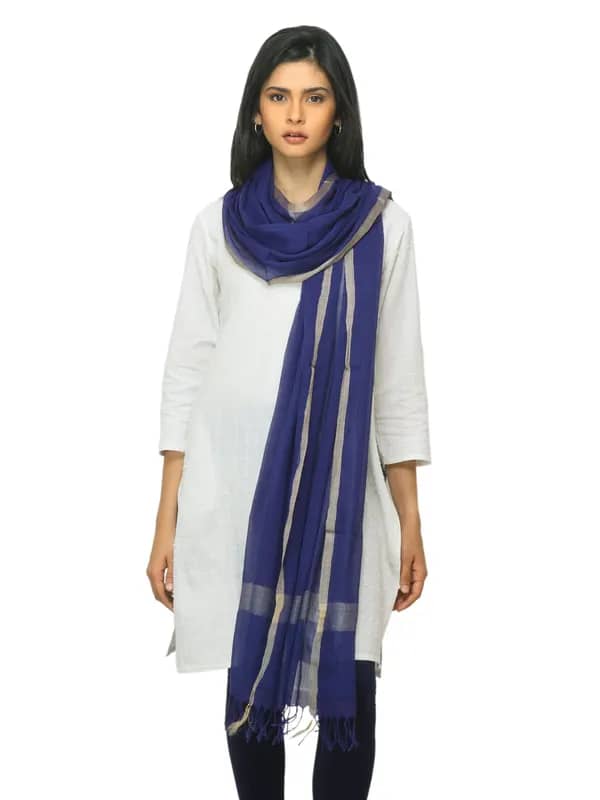 Fabindia Women Blue Dupatta