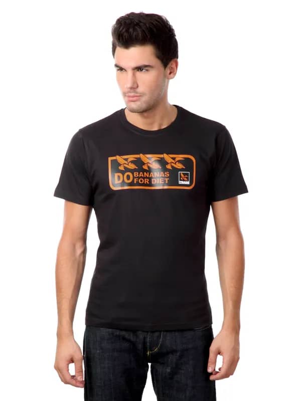 Myntra Men Black Do Bananas T-shirt