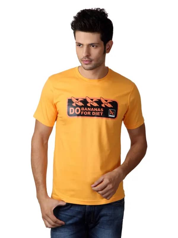 Myntra Men Yellow T-shirt