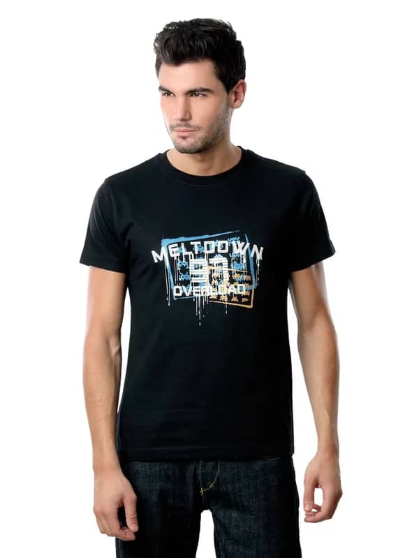 Myntra Men Meltdown Black T-shirt