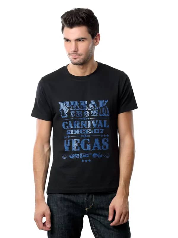 Myntra Men Freak Show Black T-shirt