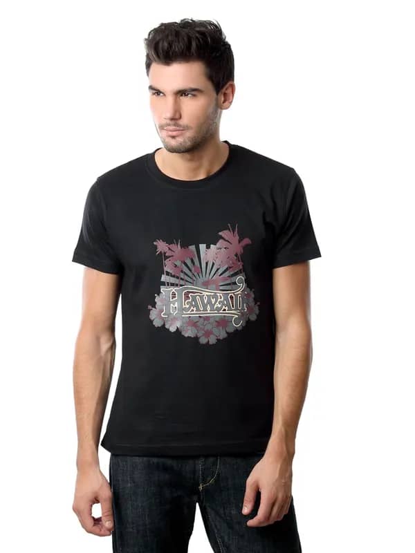 Myntra Men Hawaii Black T-shirt