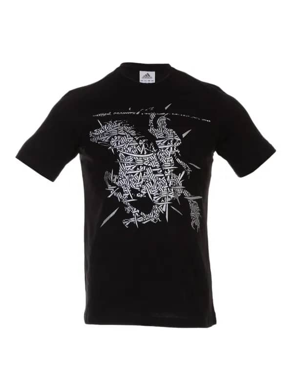ADIDAS Men's Pune Warriors Graphic Black T-shirt