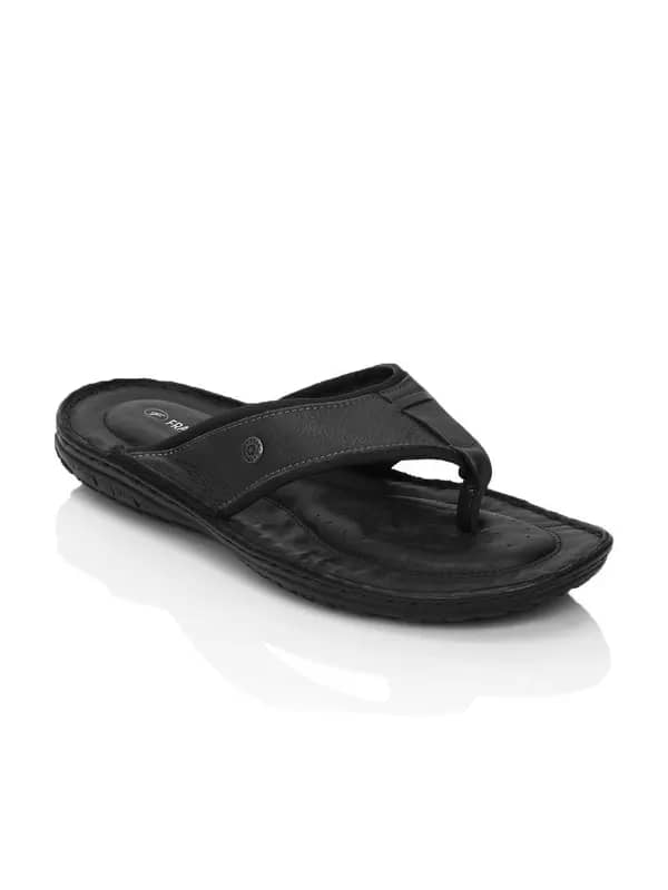 Franco Leone Men Black Flip Flops