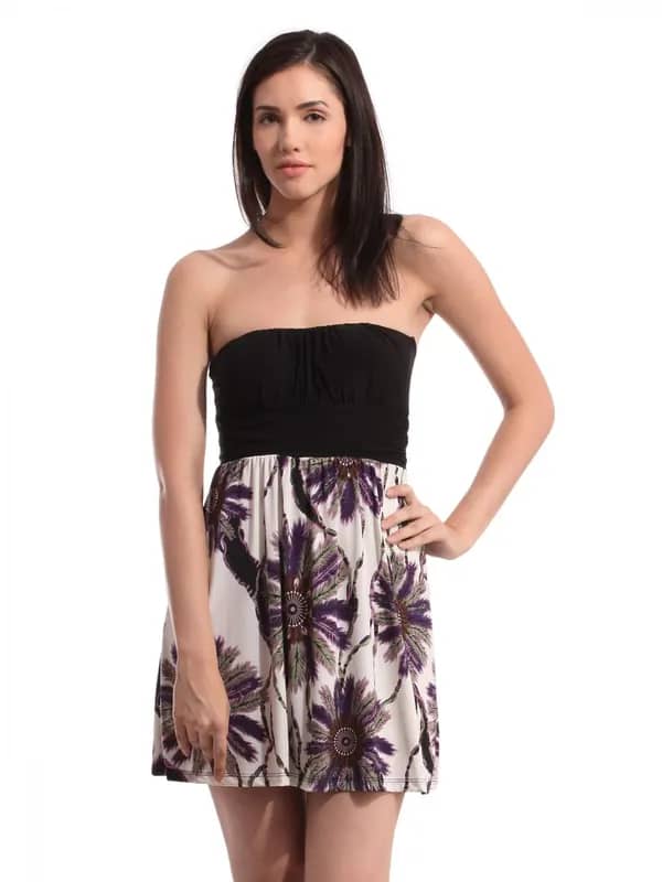 Tonga Women Printed Black Dress