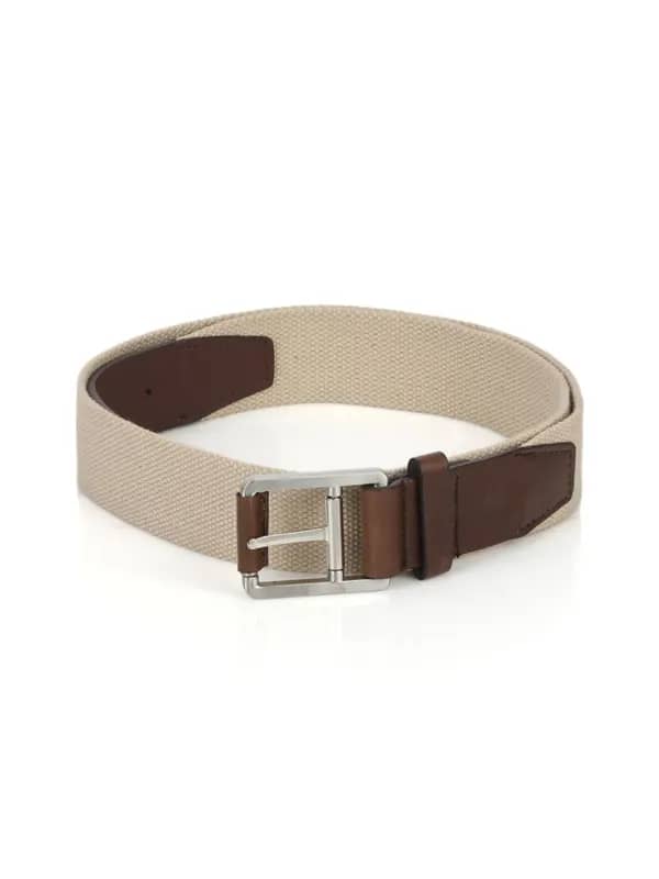 Flying Machine Men Woven Beige Belt