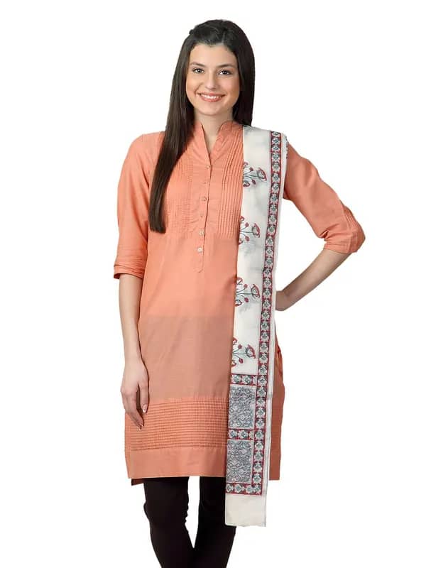 Fabindia Off White Chanderi Dupatta