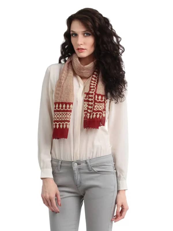 Fabindia Women Red Stole