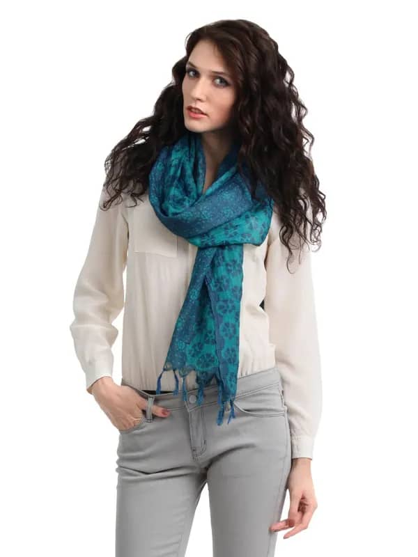 Fabindia Women Blue Stole