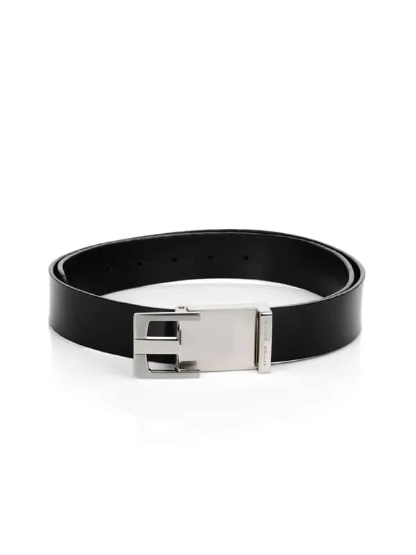 Allen Solly Men Leather Black Belt