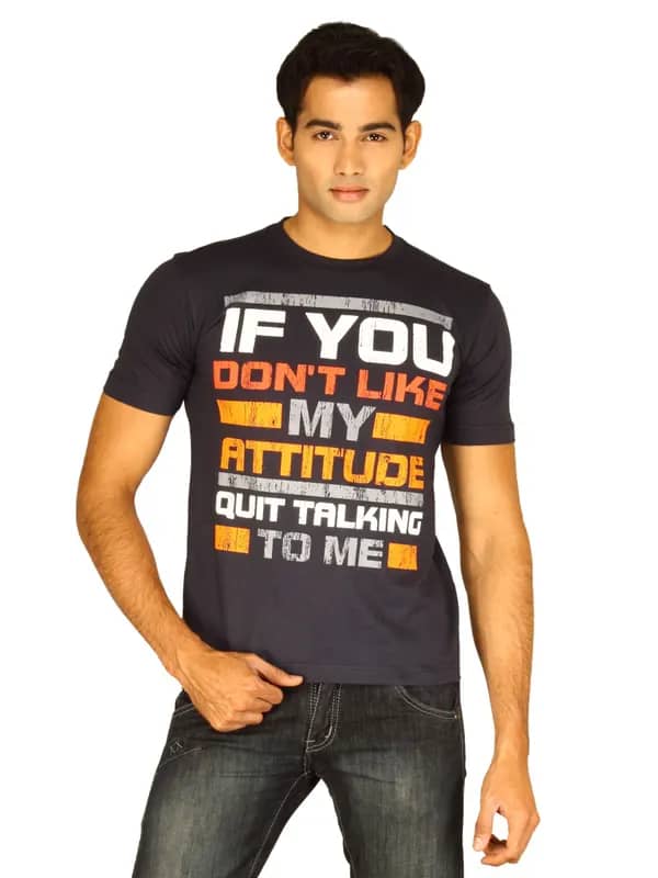 Myntra Men's If You Don't Like Navy Blue T-shirt