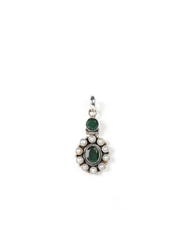Fabindia Women Anusuya Green Pendant
