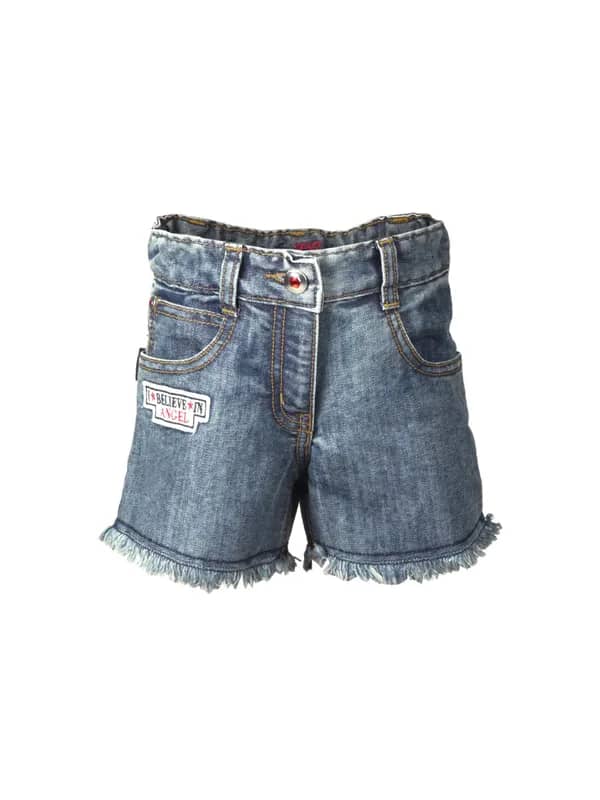 Doodle Girls Washed Blue Shorts
