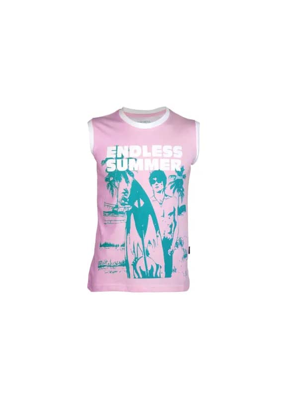 Doodle Boys Printed Pink T-shirt