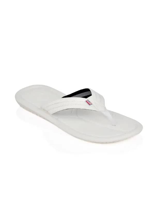 U.S. Polo Assn. Men White Flip Flops