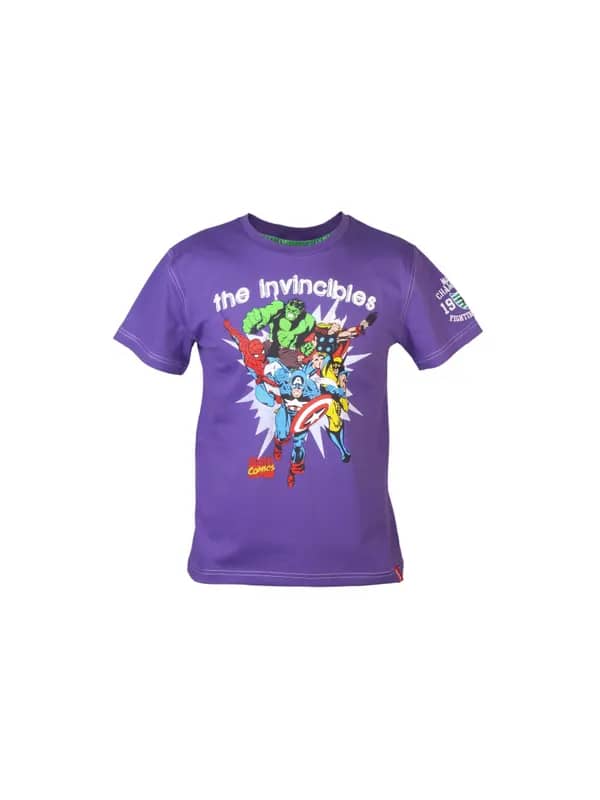 Marvel Boys Comics Purple T-shirt