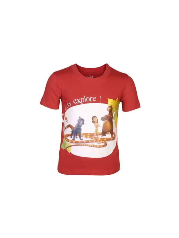 Jungle Book Boys Lets Explore Red T-shirt