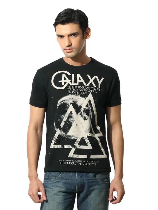 Flying Machine Men Tee Black T-shirt