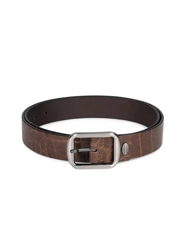 OTLS Men Brown Leather Belt
