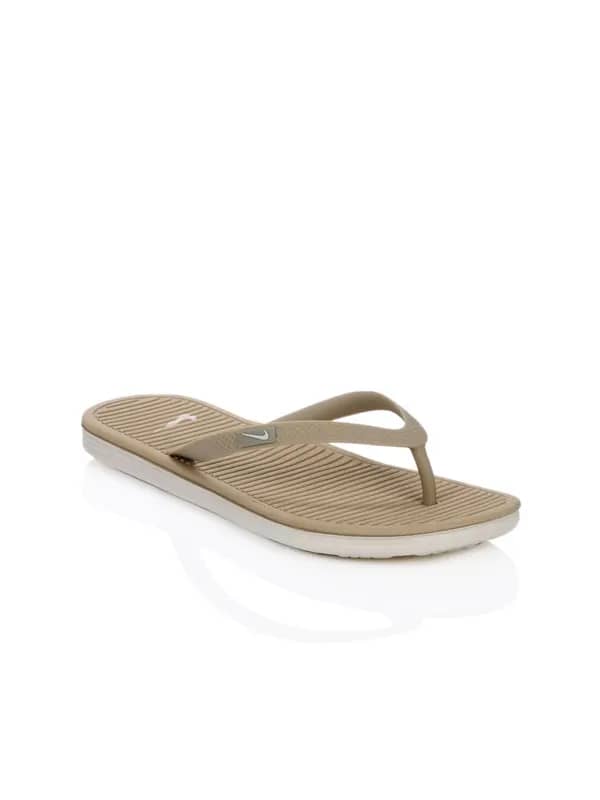 Nike Women Beige Solarsoft Thong II Flip Flops