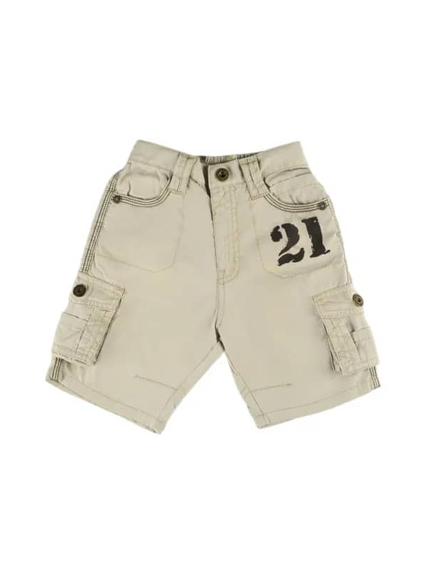 Gini Jony Boys Beige Shorts