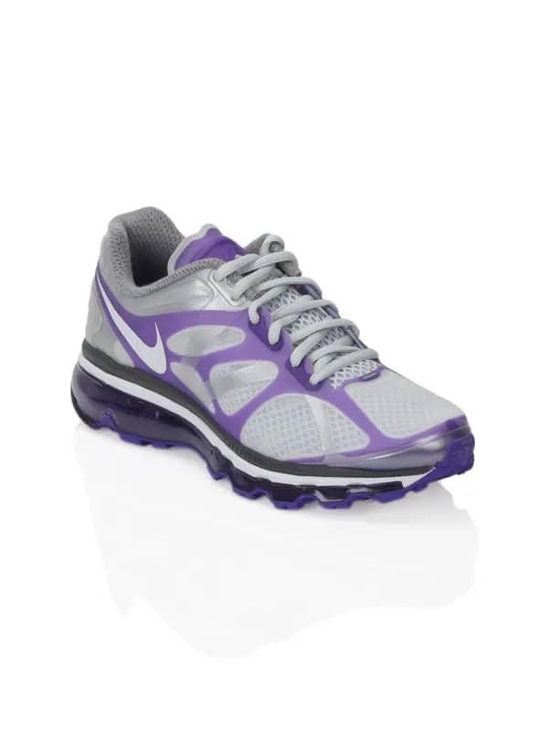 Nike Women Air Max Grey & Purple Sports Shoes