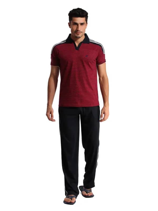 SDL by Sweet Dreams Men Navy Blue Pyjama Set