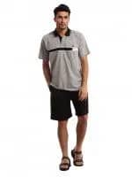 SDL by Sweet Dreams Men Grey & Black Pyjama Set