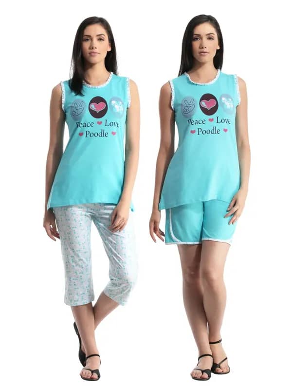 SDL by Sweet Dreams Women Blue Night suits