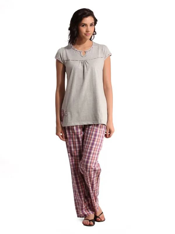SDL by Sweet Dreams Women Grey Night suits