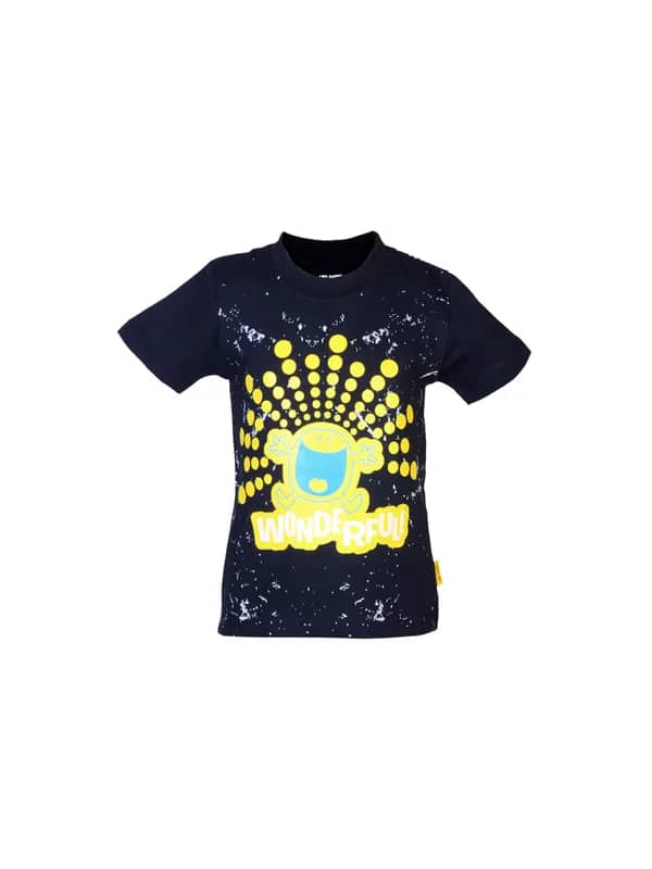 Mr.Men Boys Wonderful Black T-shirt