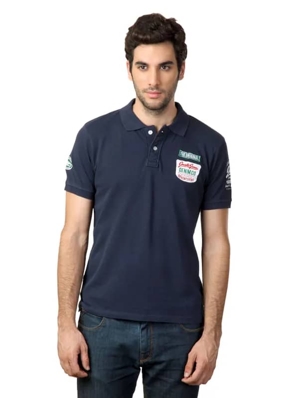 Jack & Jones Men Polo Blue T-shirt