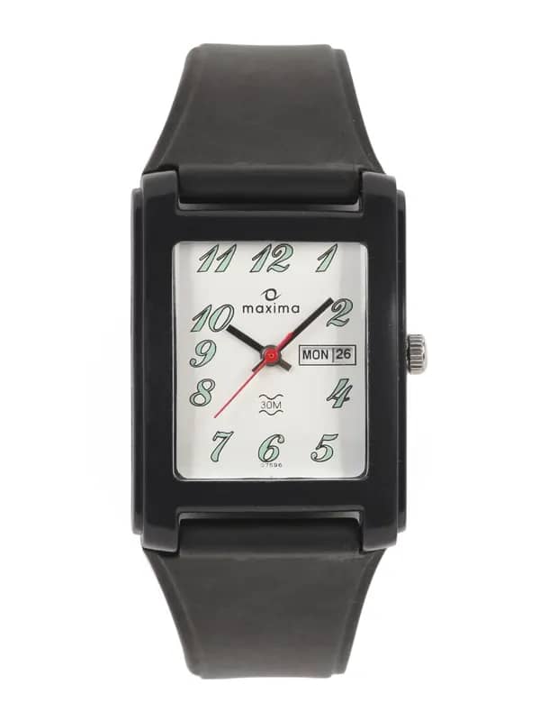 Maxima Men White Dial Watch