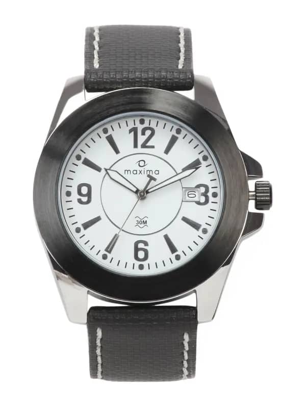 Maxima Men White Dial Attivo Watch