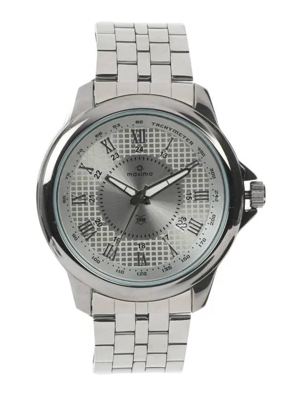 Maxima Men Steel Dial Attivo Watch