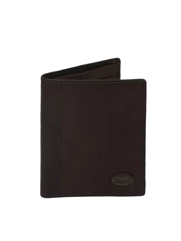 Fossil Unisex Brown Passport Holder With Wallet